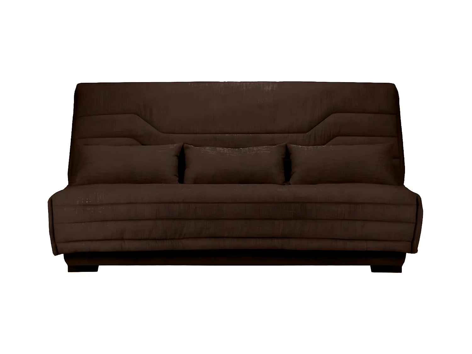 Canapé Clic Clac nouveau tissu avec coffre matelas Bultex 15cm Bianca 140x200-Couleur Marron