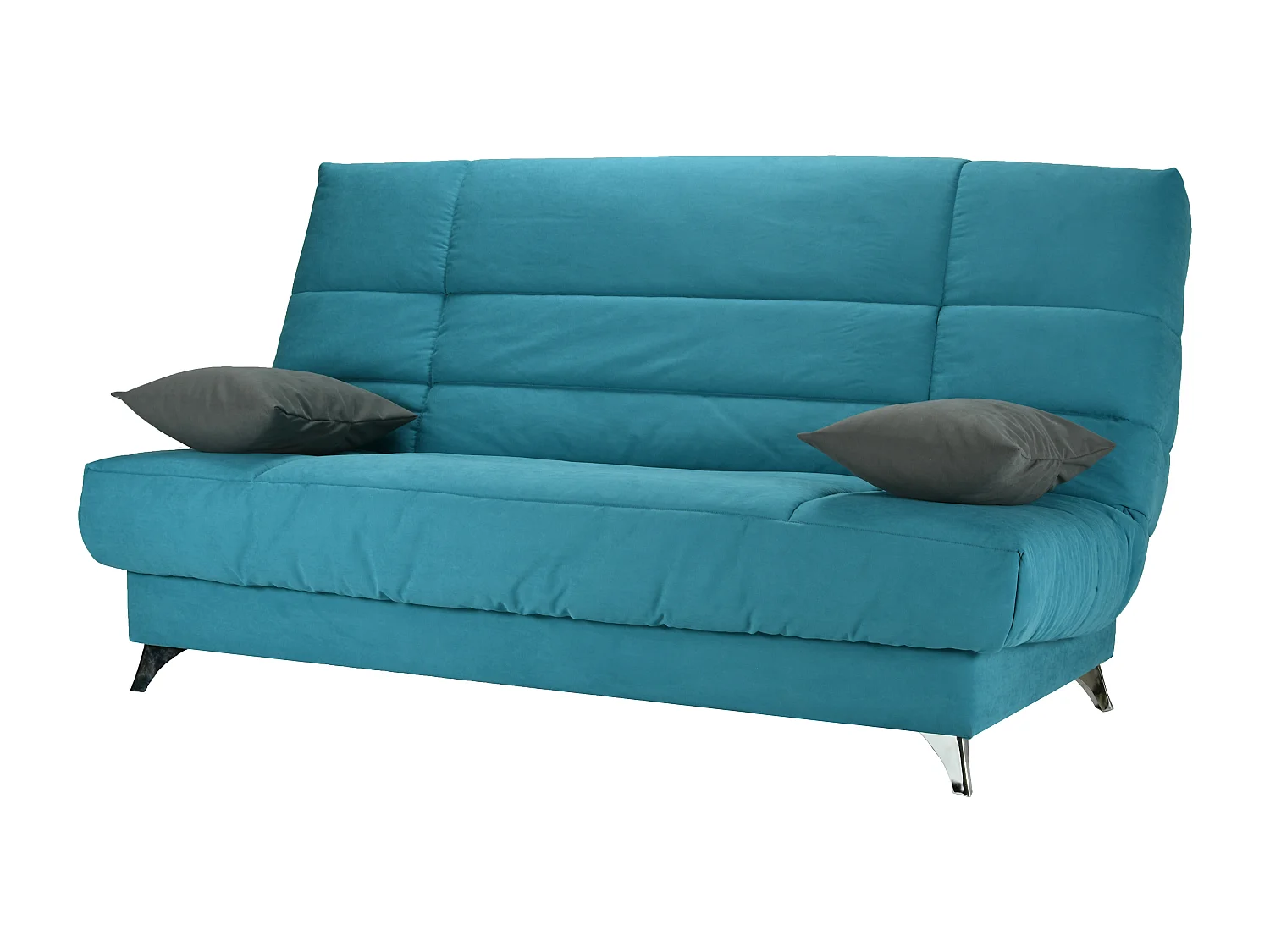 Banquette Clic-clac tissu 130x190 matelas Bultex 14cm avec rangement Belax-Couleur Jaune miel