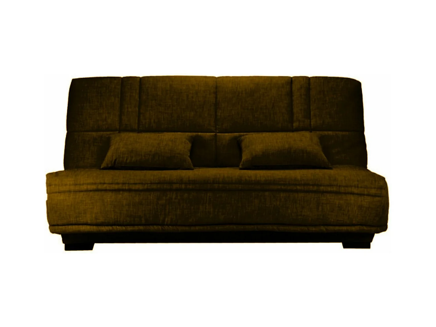 Canapé clic clac tissu avec rangement matelas Starlux 17cm Minel 207cm-Couleur Marron clair