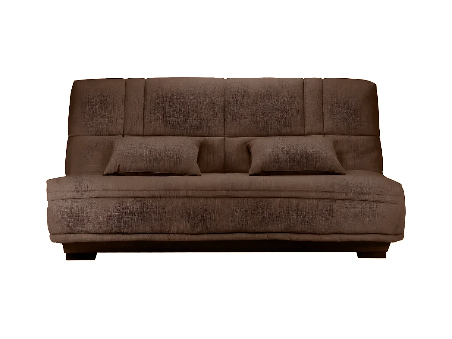 Canapé clic clac tissu avec rangement matelas Starlux 17cm Minel 207cm-Couleur Taupe