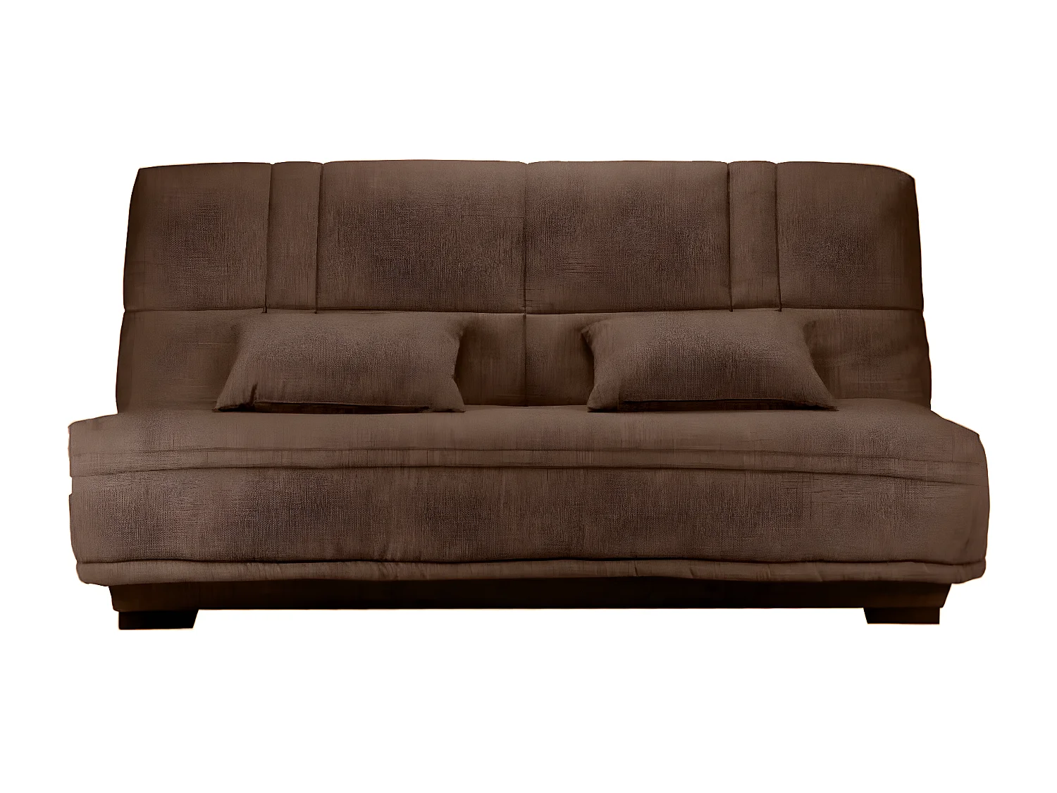 Canapé clic clac tissu avec rangement matelas Starlux 17cm Minel 207cm-Couleur Taupe