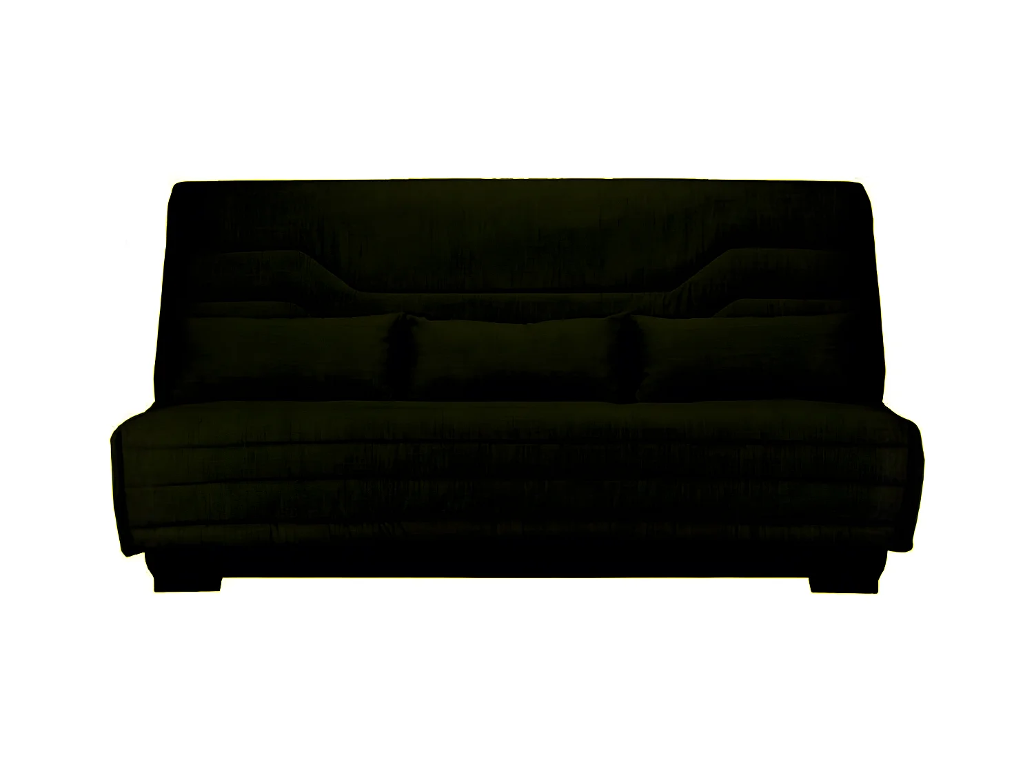 Canapé Clic Clac nouveau tissu avec coffre matelas Bultex 15cm Bianca 140x200-Couleur Noir