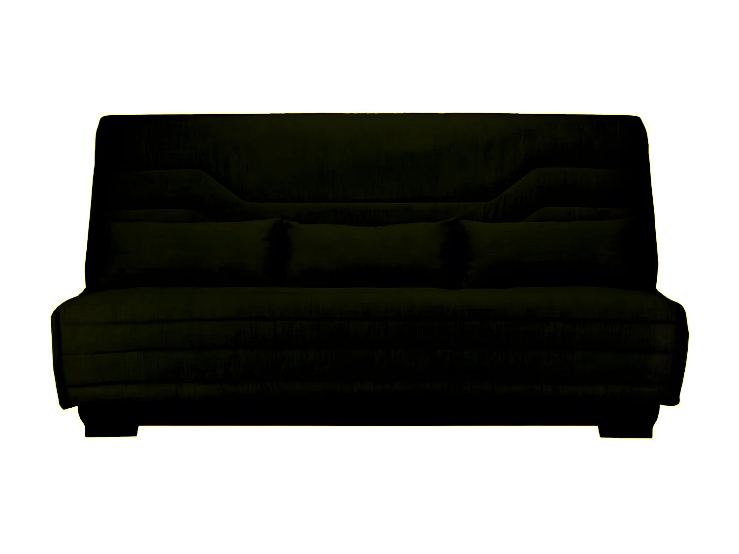 Canapé Clic Clac nouveau tissu avec coffre matelas Bultex 15cm Bianca 140x200-Couleur Noir