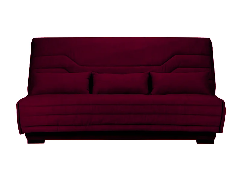 Clic Clac bank nieuwe stof met Bultex matrasbox 15 cm Bianca 140x200 cm-Kleur Bordeaux