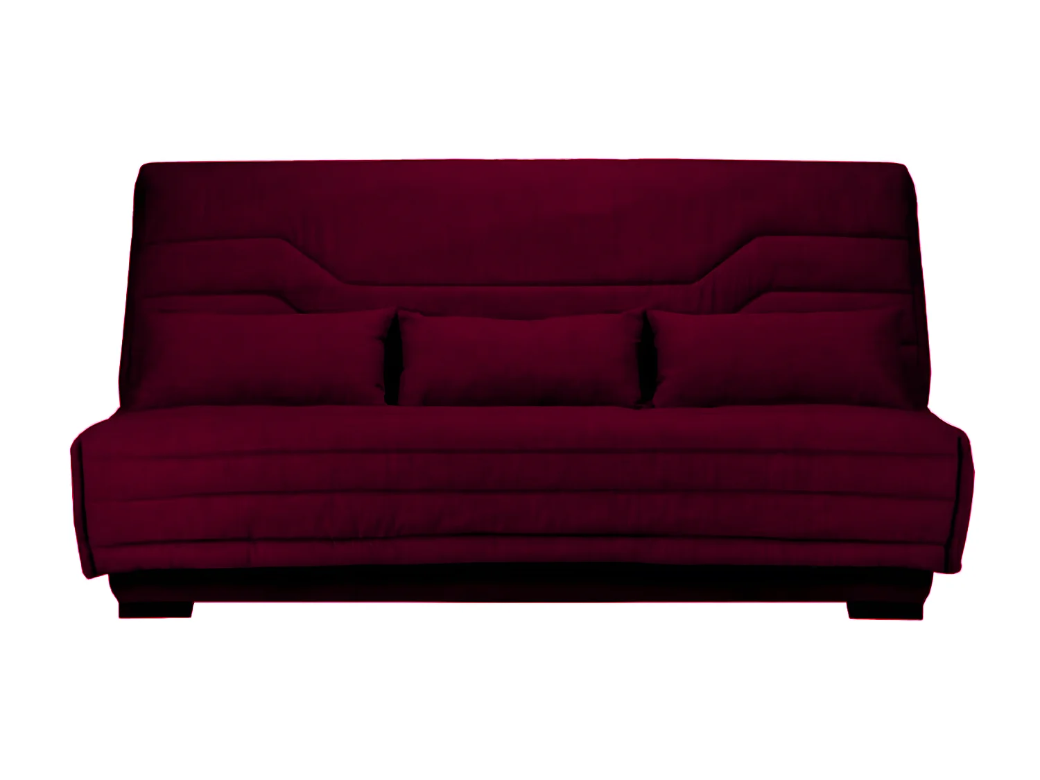 Canapé Clic Clac nouveau tissu avec coffre matelas Bultex 15cm Bianca 140x200-Couleur Bordeaux