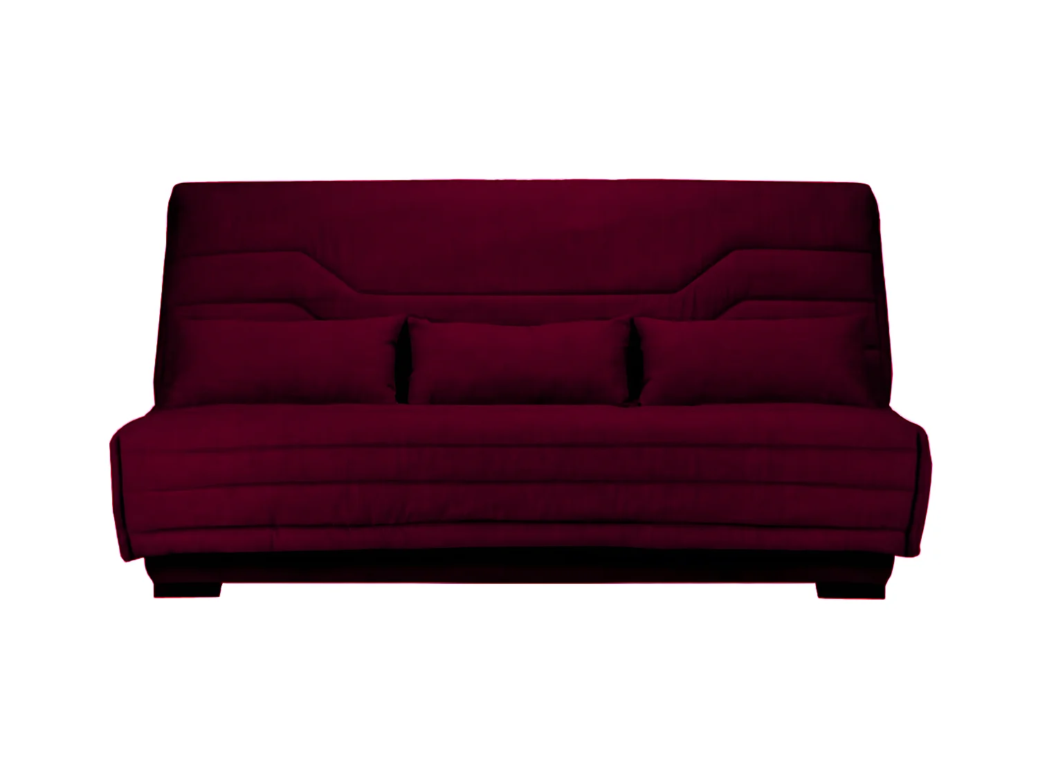 Canapé Clic Clac nouveau tissu avec coffre matelas Bultex 15cm Bianca 140x200-Couleur Bordeaux