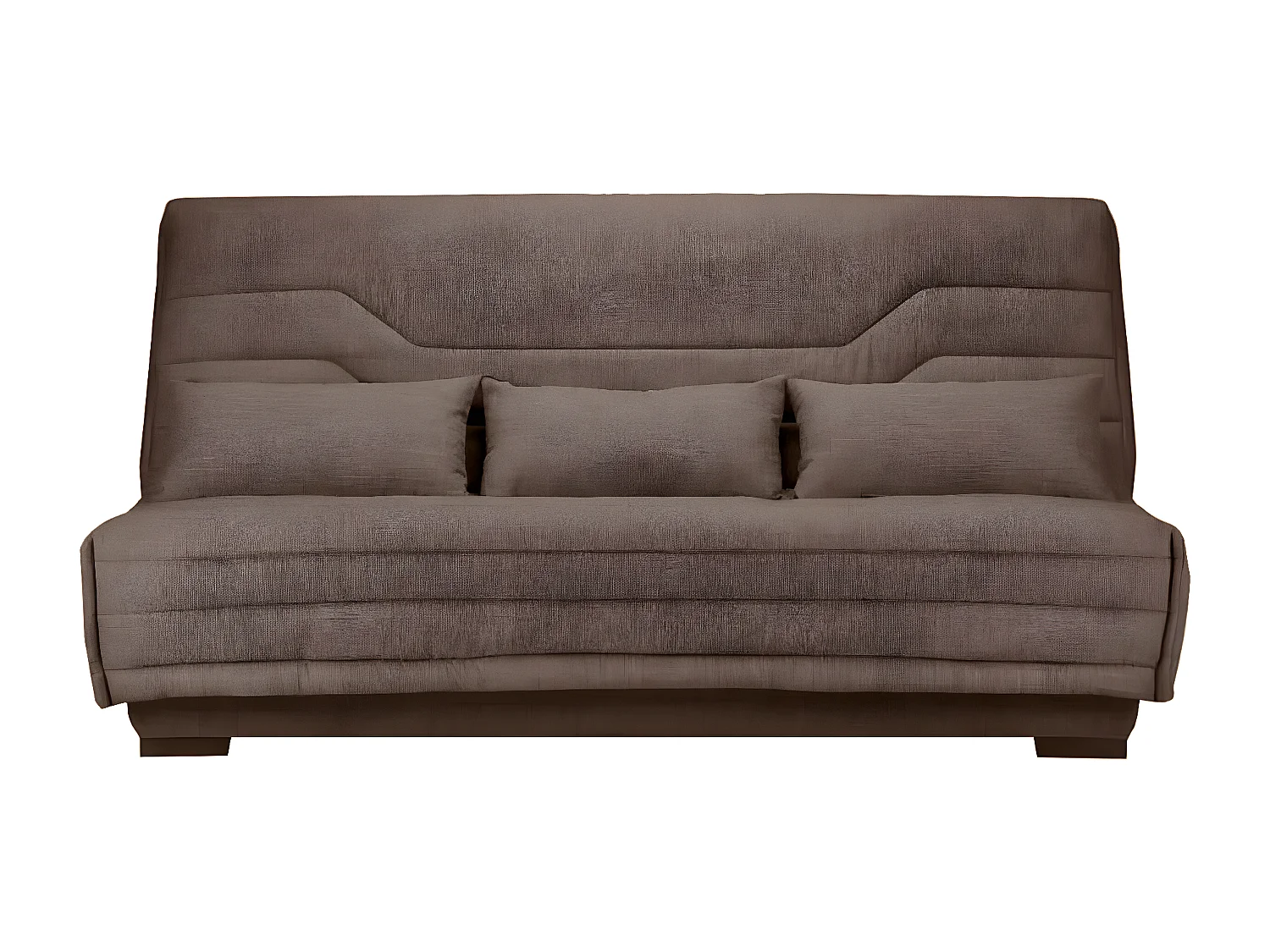 Canapé Clic Clac nouveau tissu avec coffre matelas Bultex 15cm Bianca 140x200-Couleur Taupe