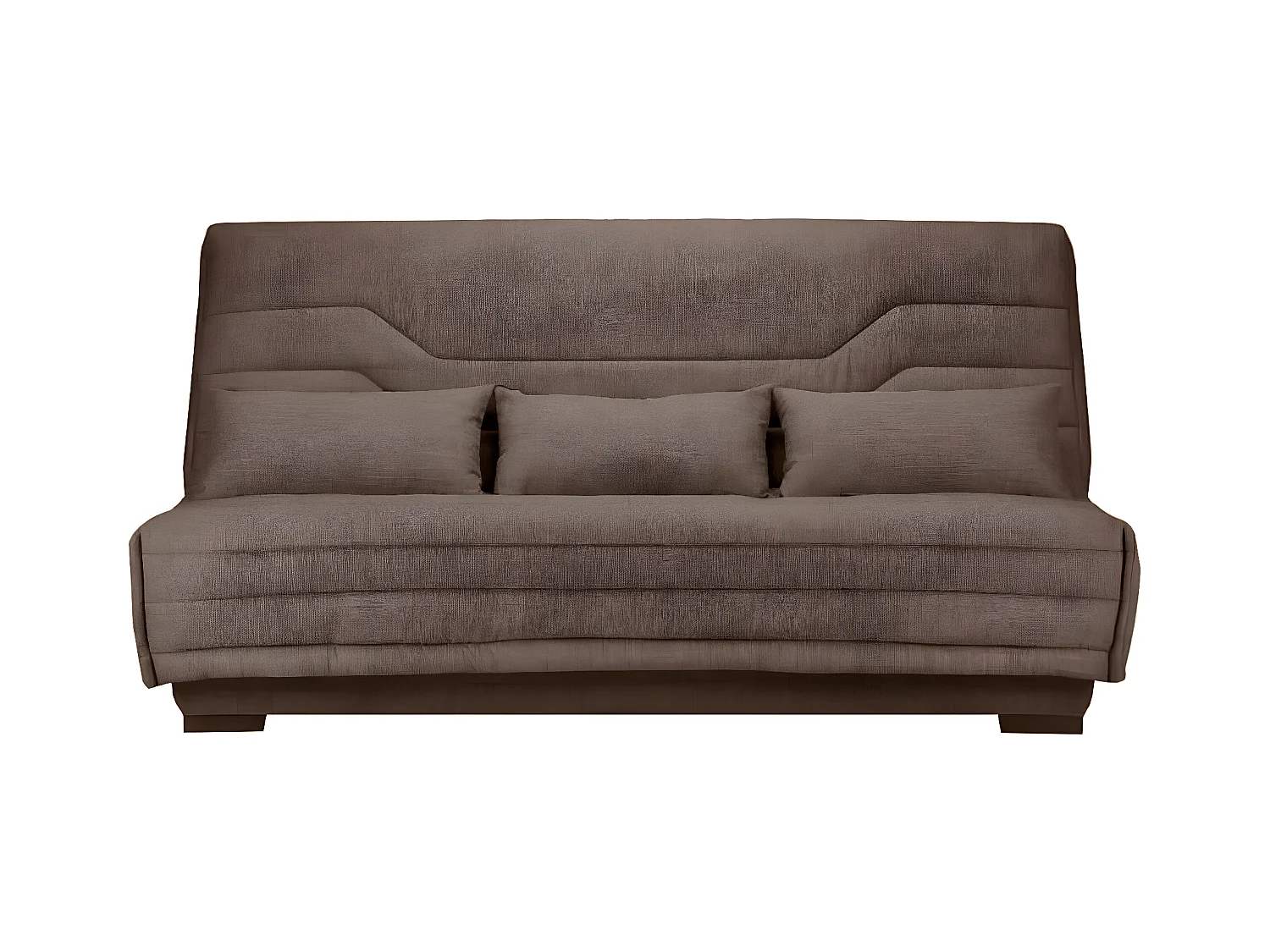 Canapé Clic Clac nouveau tissu avec coffre matelas Bultex 15cm Bianca 140x200-Couleur Taupe