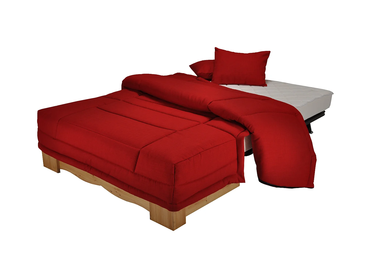 Banquette clic Clac tissu 130x190 avec coffre de rangement Mirabel-Couleur B 923