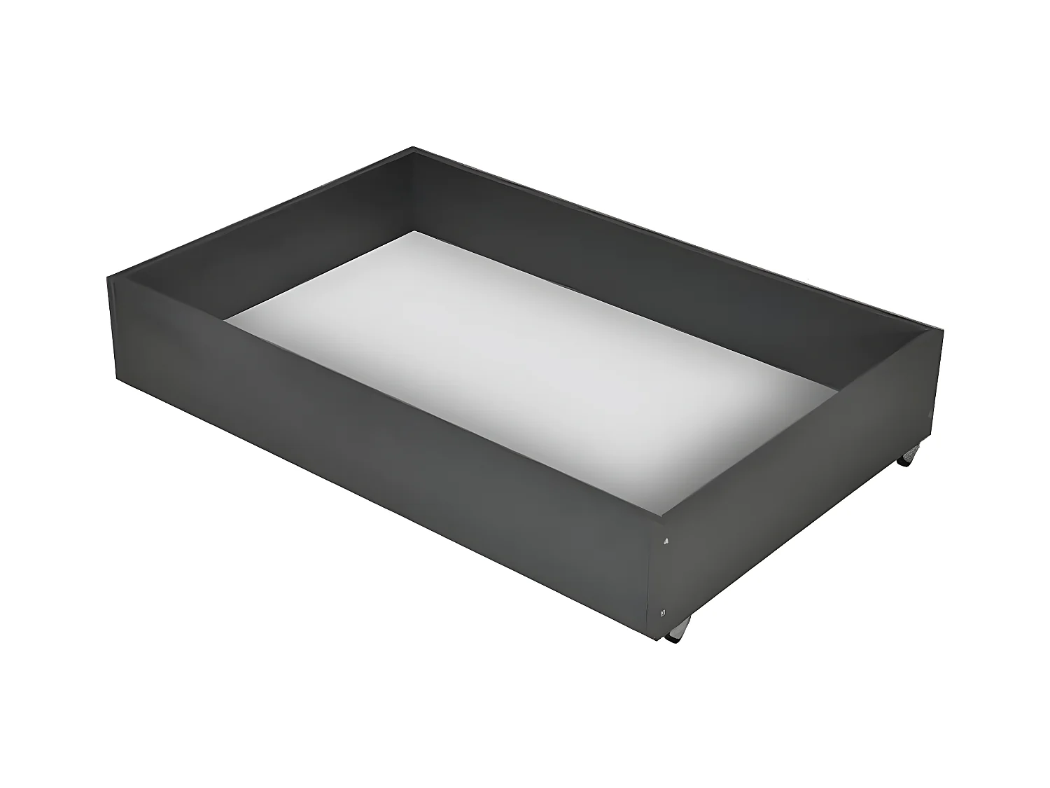 Stoffen slaapbank 130x190 cm Starbed matras 13 cm met Raka opbergdoos-Kleur Lichtgrijs gevlekt