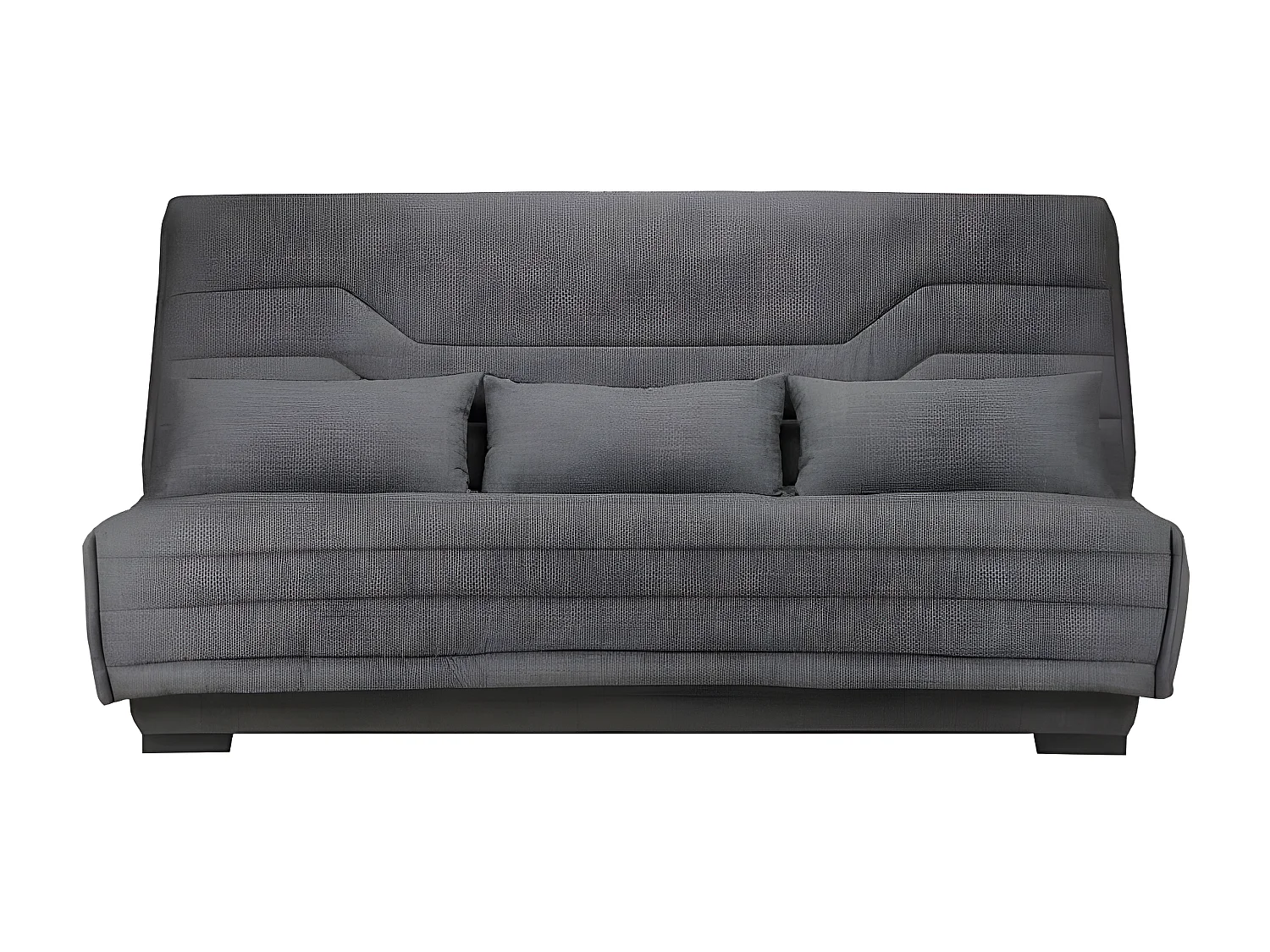 Canapé Clic Clac nouveau tissu avec coffre matelas Bultex 15cm Bianca 140x200-Couleur Bleu foncé