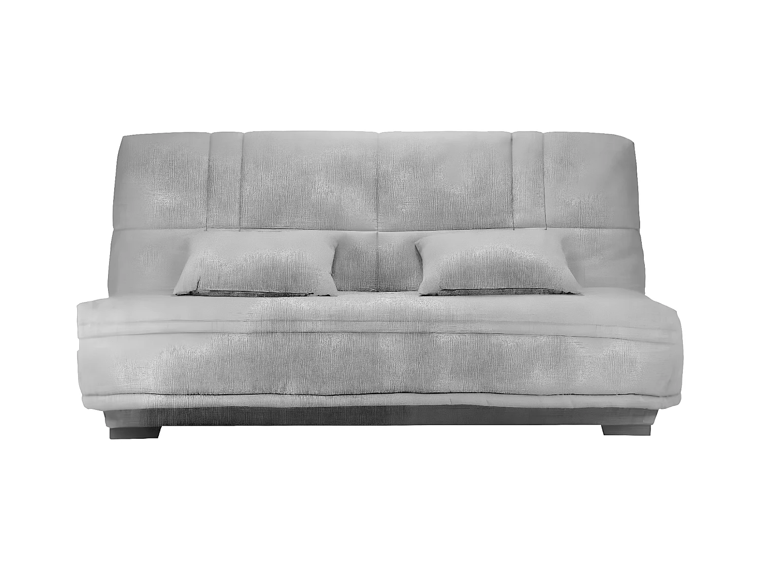 Canapé clic clac tissu avec rangement matelas Starlux 17cm Minel 207cm-Couleur Gris perle