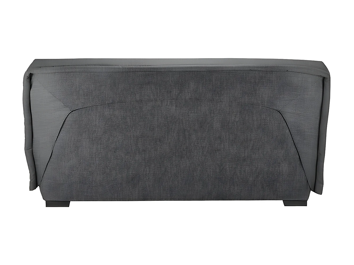 Canapé Clic Clac nouveau tissu avec coffre matelas Bultex 15cm Bianca 140x200-Couleur Gris perle