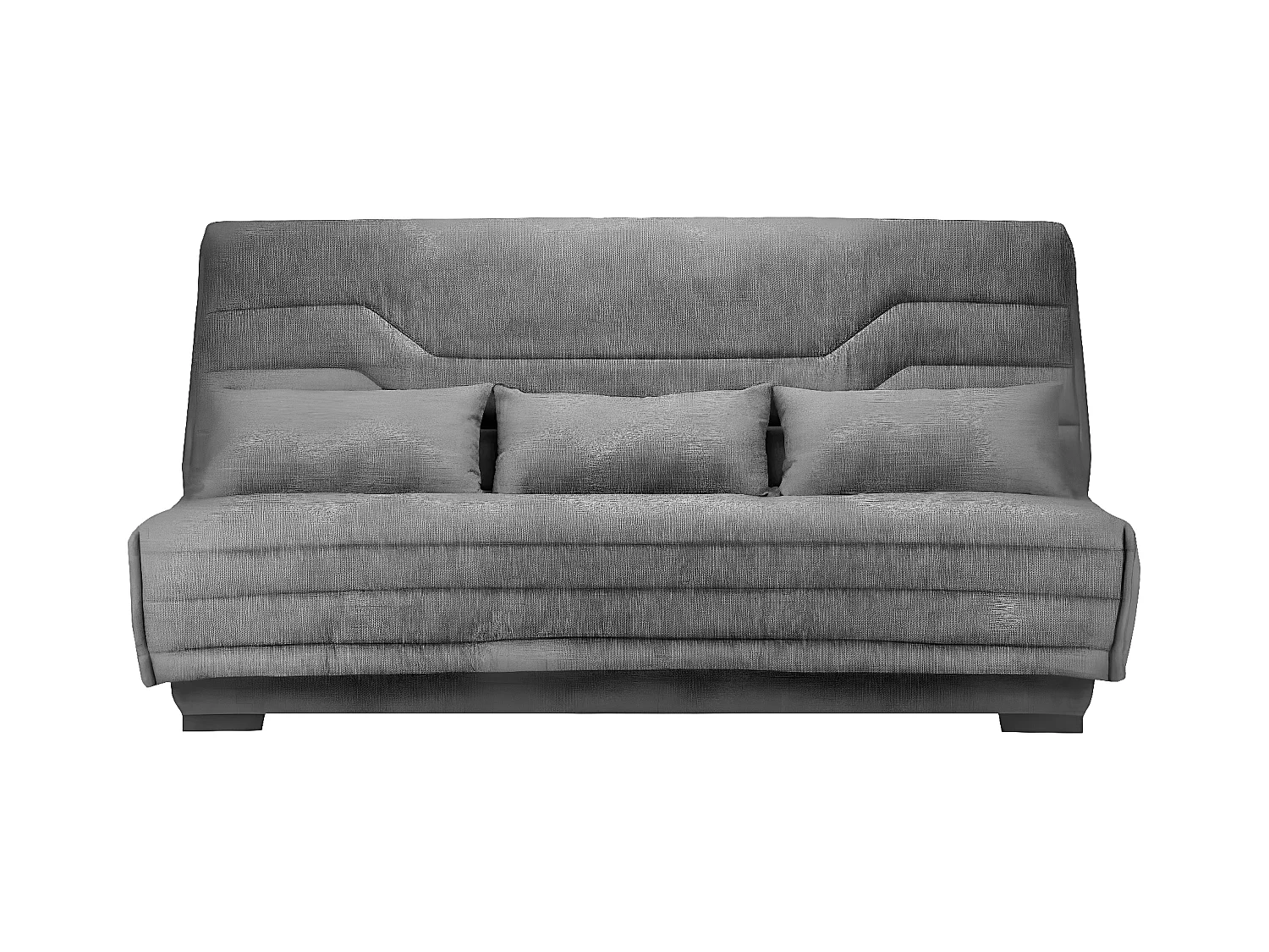 Canapé Clic Clac nouveau tissu avec coffre matelas Bultex 15cm Bianca 140x200-Couleur Gris perle