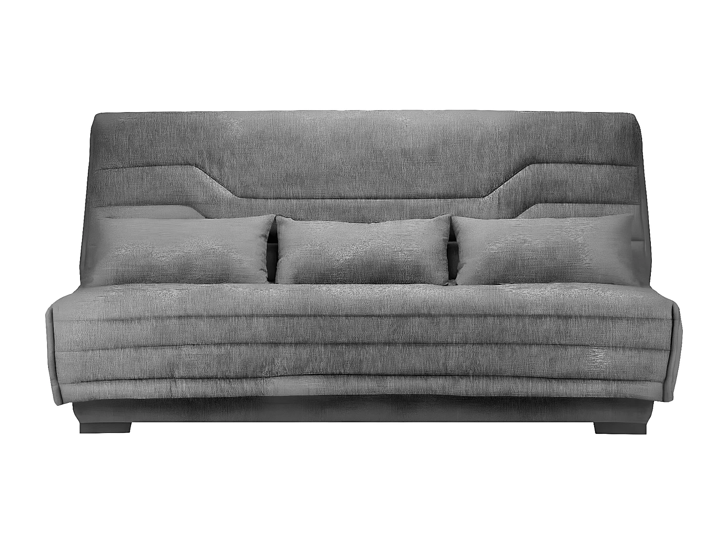 Canapé Clic Clac nouveau tissu avec coffre matelas Bultex 15cm Bianca 140x200-Couleur Gris perle