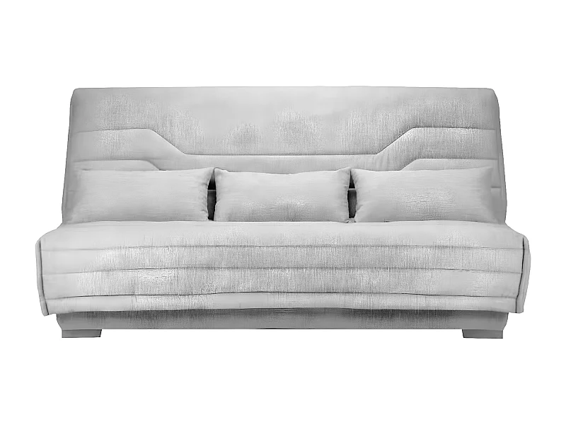 Canapé Clic Clac nouveau tissu avec coffre matelas Bultex 15cm Bianca 140x200-Couleur Gris Souris