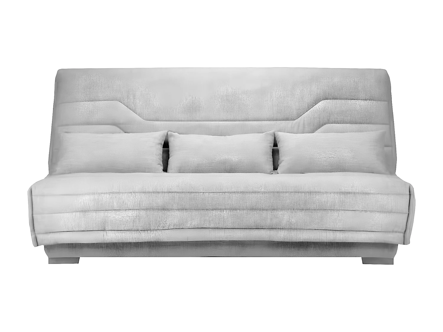 Clic Clac bank nieuwe stof met Bultex matrasbox 15 cm Bianca 140x200 cm-Kleur Muis grijs