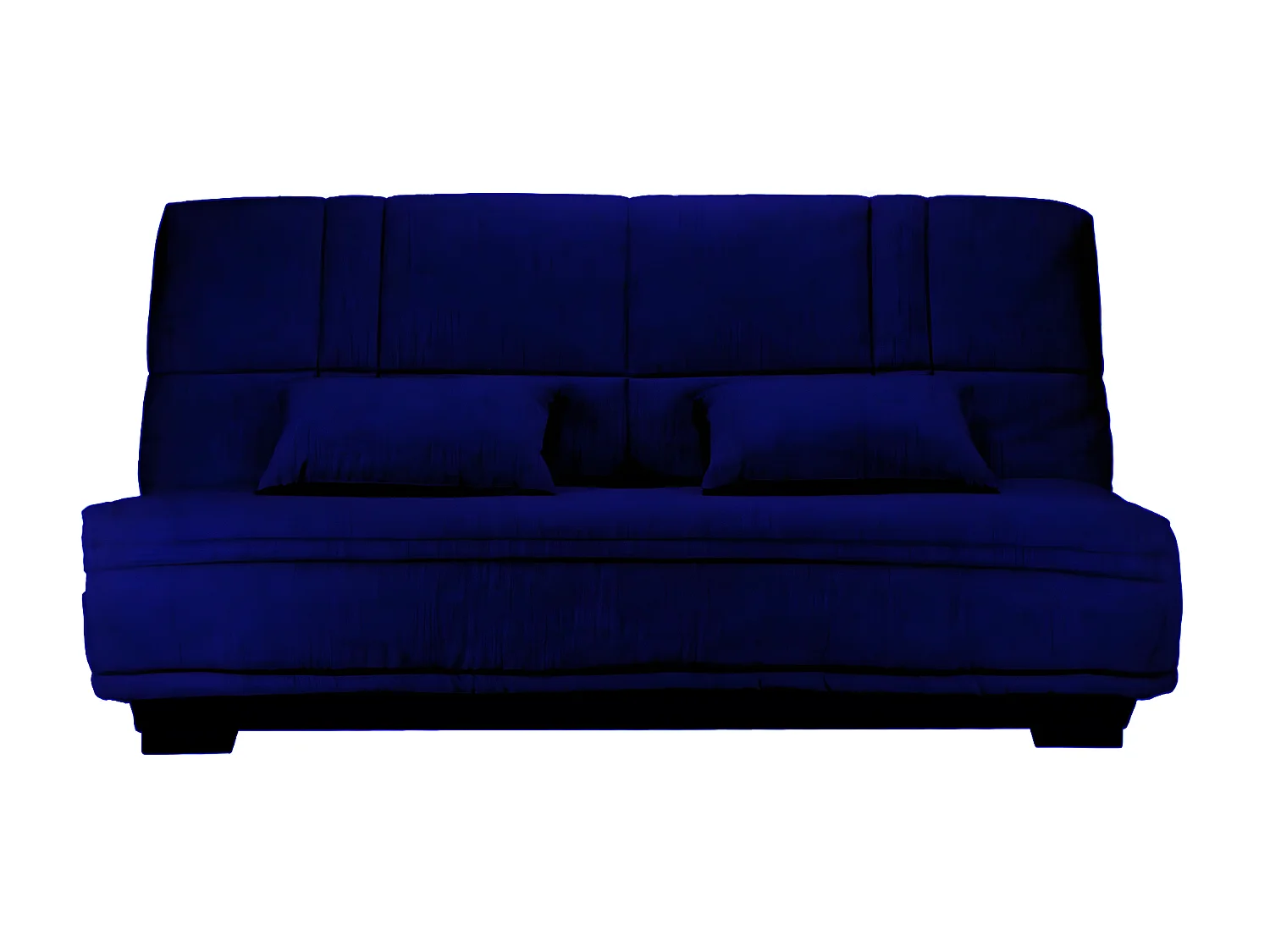 Canapé clic clac tissu avec rangement matelas Starlux 17cm Minel 207cm-Couleur Bleu nuit