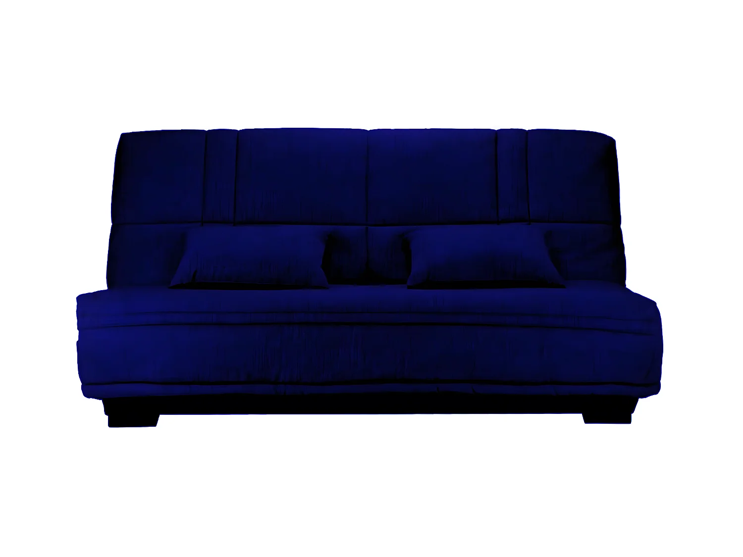 Canapé clic clac tissu avec rangement matelas Starlux 17cm Minel 207cm-Couleur Bleu nuit