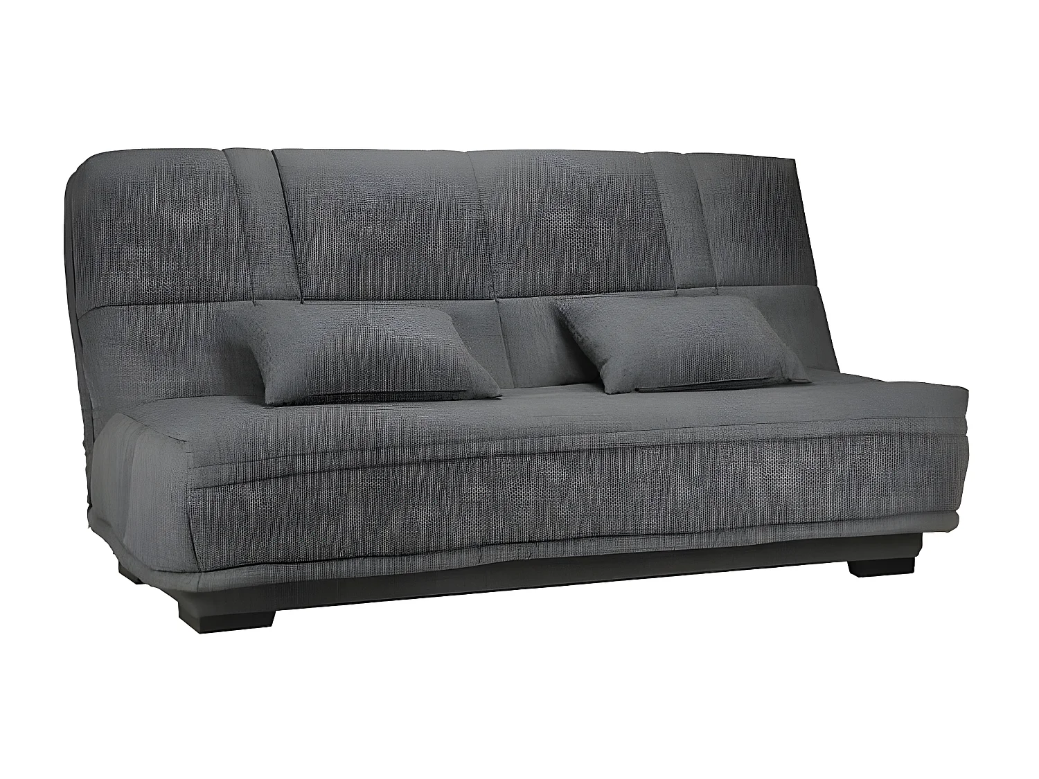 Canapé clic clac tissu avec rangement matelas Starlux 17cm Minel 207cm-Couleur Bleu nuit