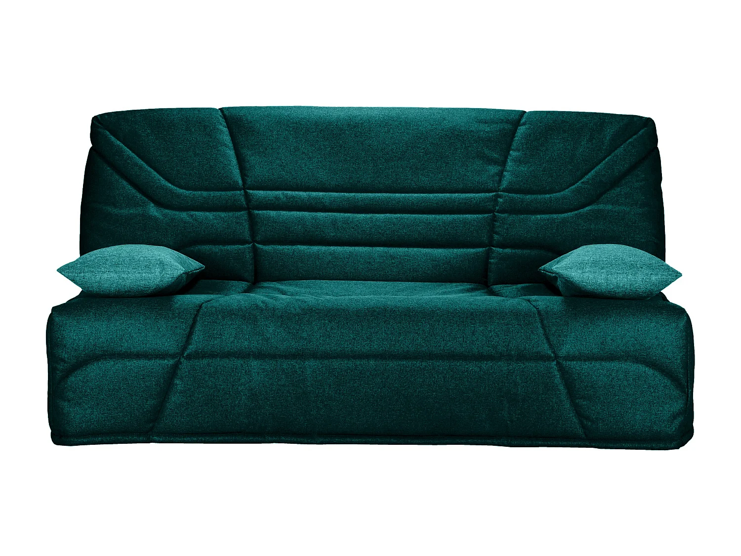 Stoffen slaapbank 130x190 cm Starbed matras 13 cm met Raka opbergdoos-Kleur smaragdgroen