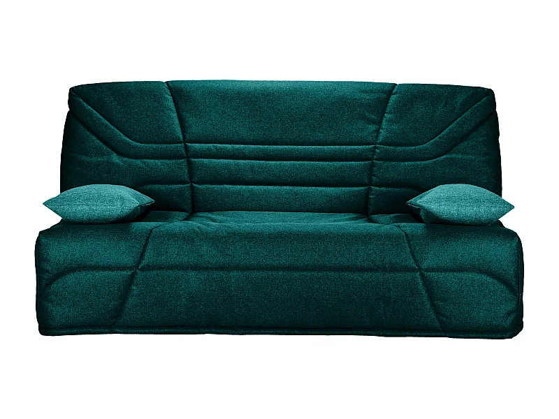 Stoffen slaapbank 130x190 cm Starbed matras 13 cm met Raka opbergdoos-Kleur smaragdgroen