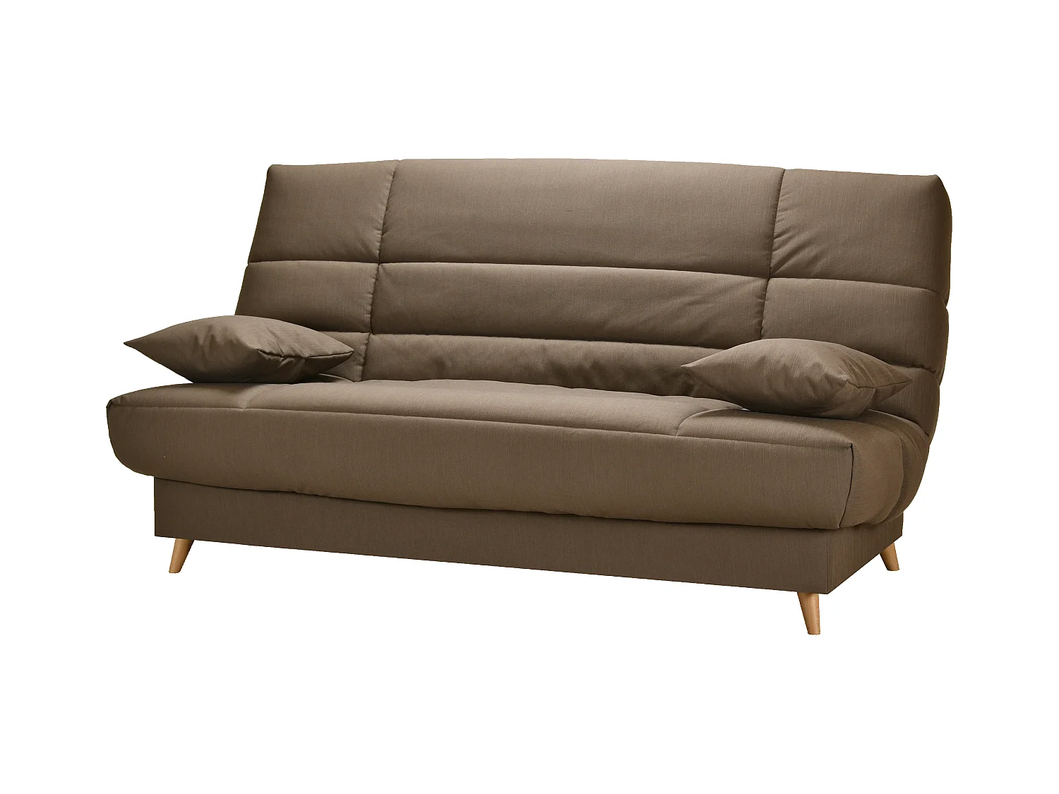 Banquette Clic-clac tissu 130x190 matelas Starflex 13cm avec rangement Kalix-Couleur Bleu foncé