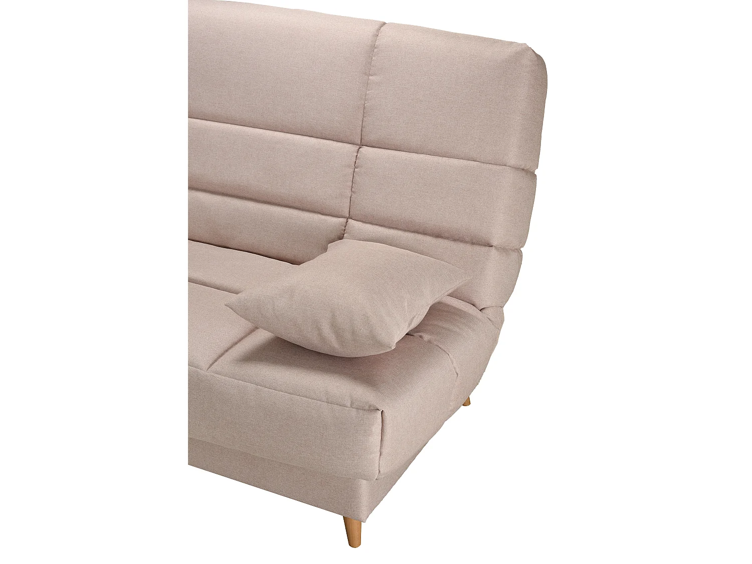 Banquette Clic-clac tissu 130x190 matelas Starflex 13cm avec rangement Kalix-Couleur Rouge cerise