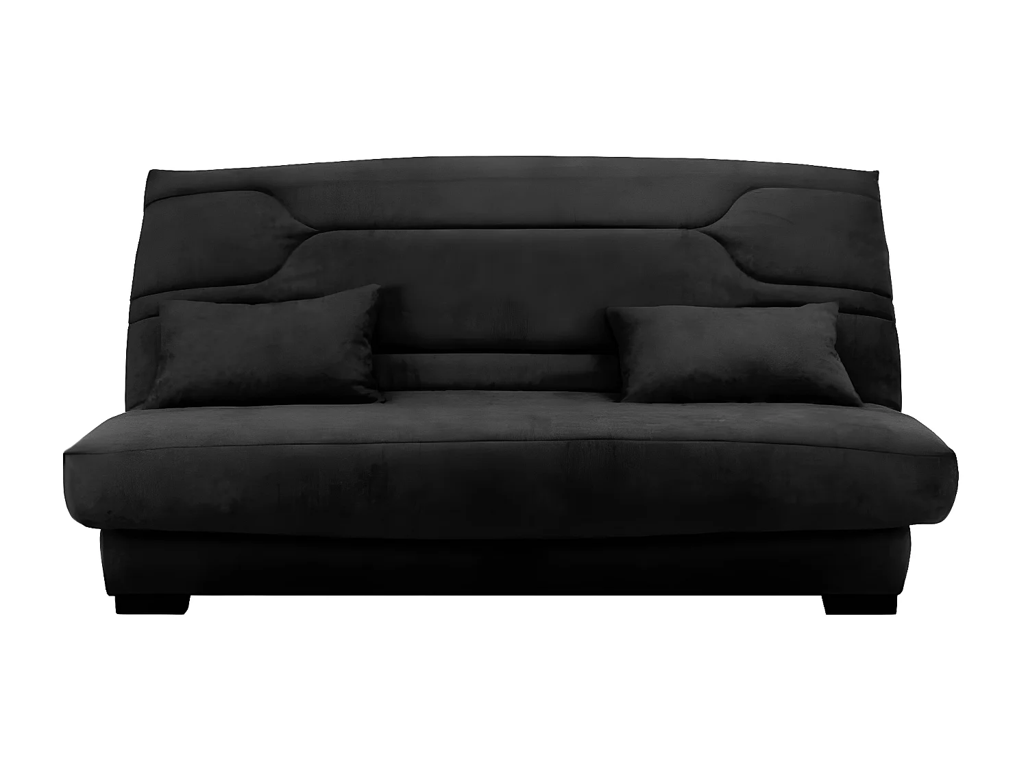 Stoffen slaapbank met Bultex matrasopberger 15 cm Balkoa 207 cm-Kleur Donkergrijs gevlekt