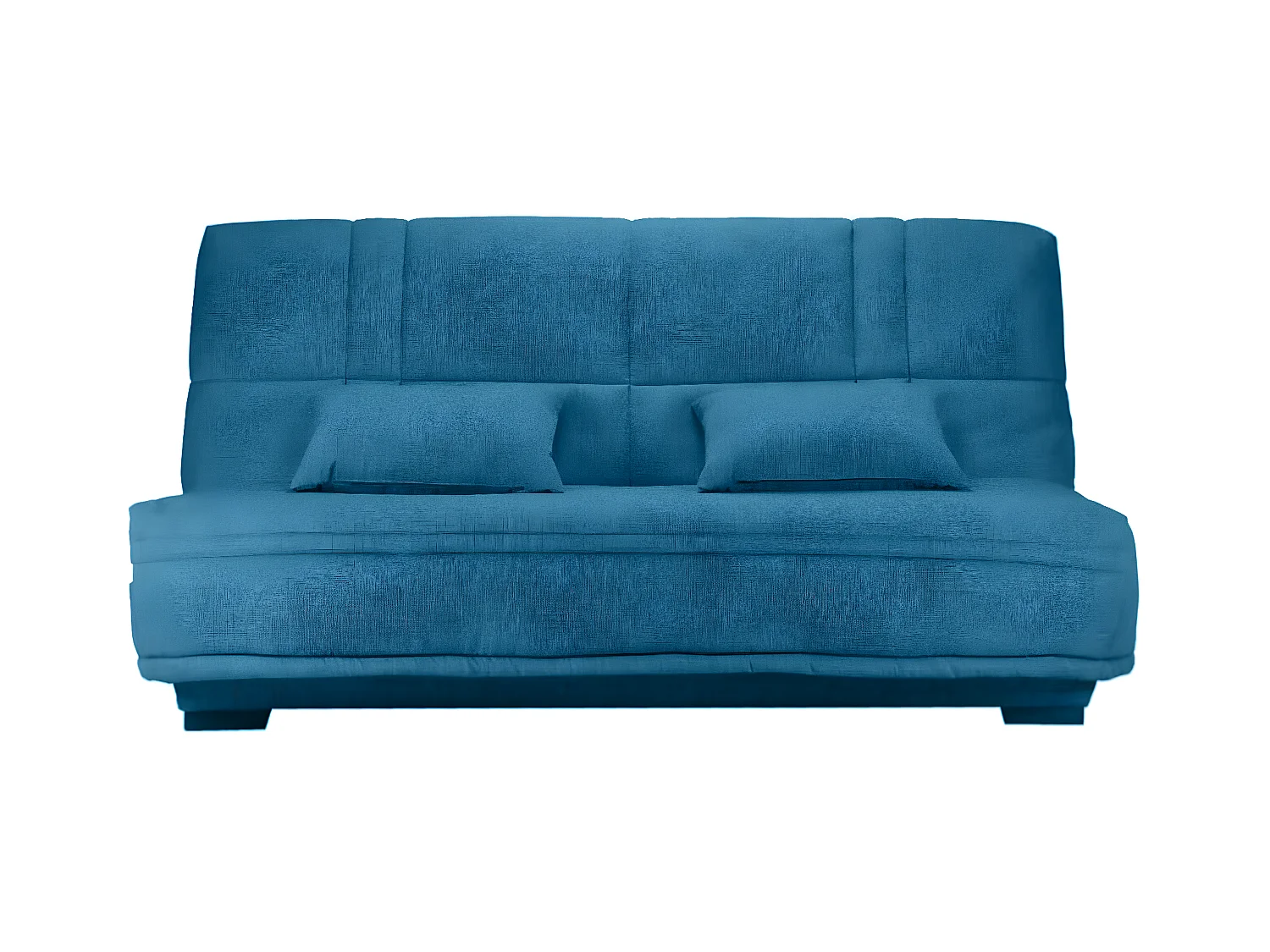 Canapé clic clac tissu avec rangement matelas Starlux 17cm Minel 207cm-Couleur Bleu canard