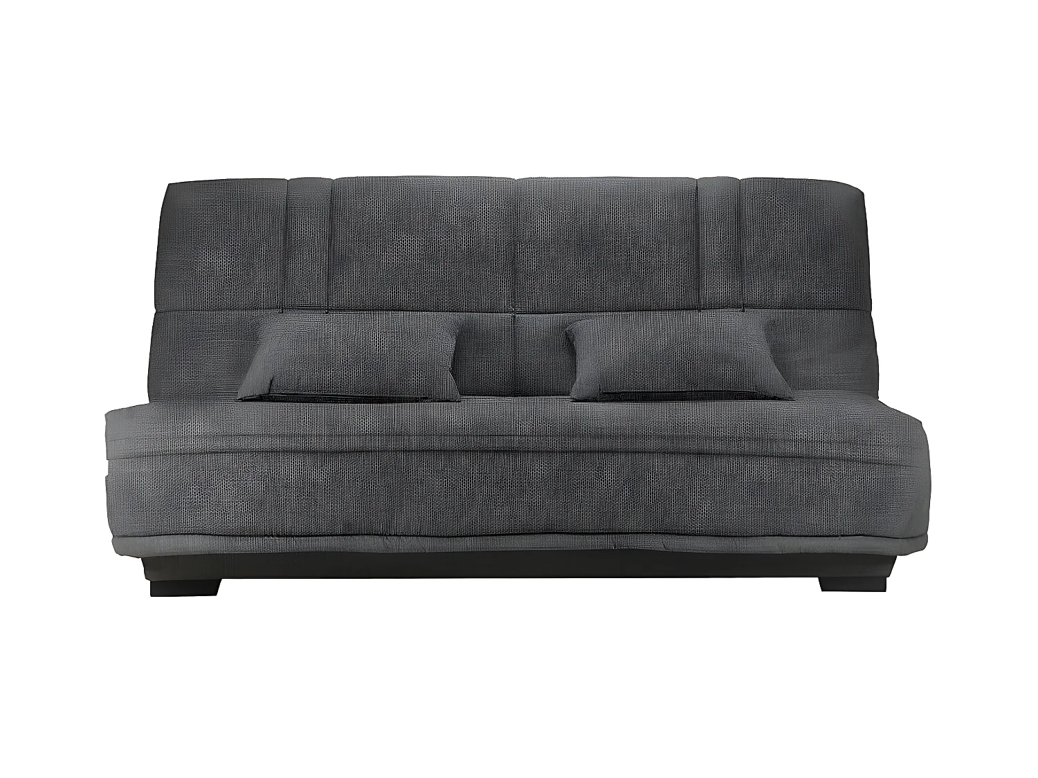 Canapé clic clac tissu avec rangement matelas Starlux 17cm Minel 207cm-Couleur Bleu canard