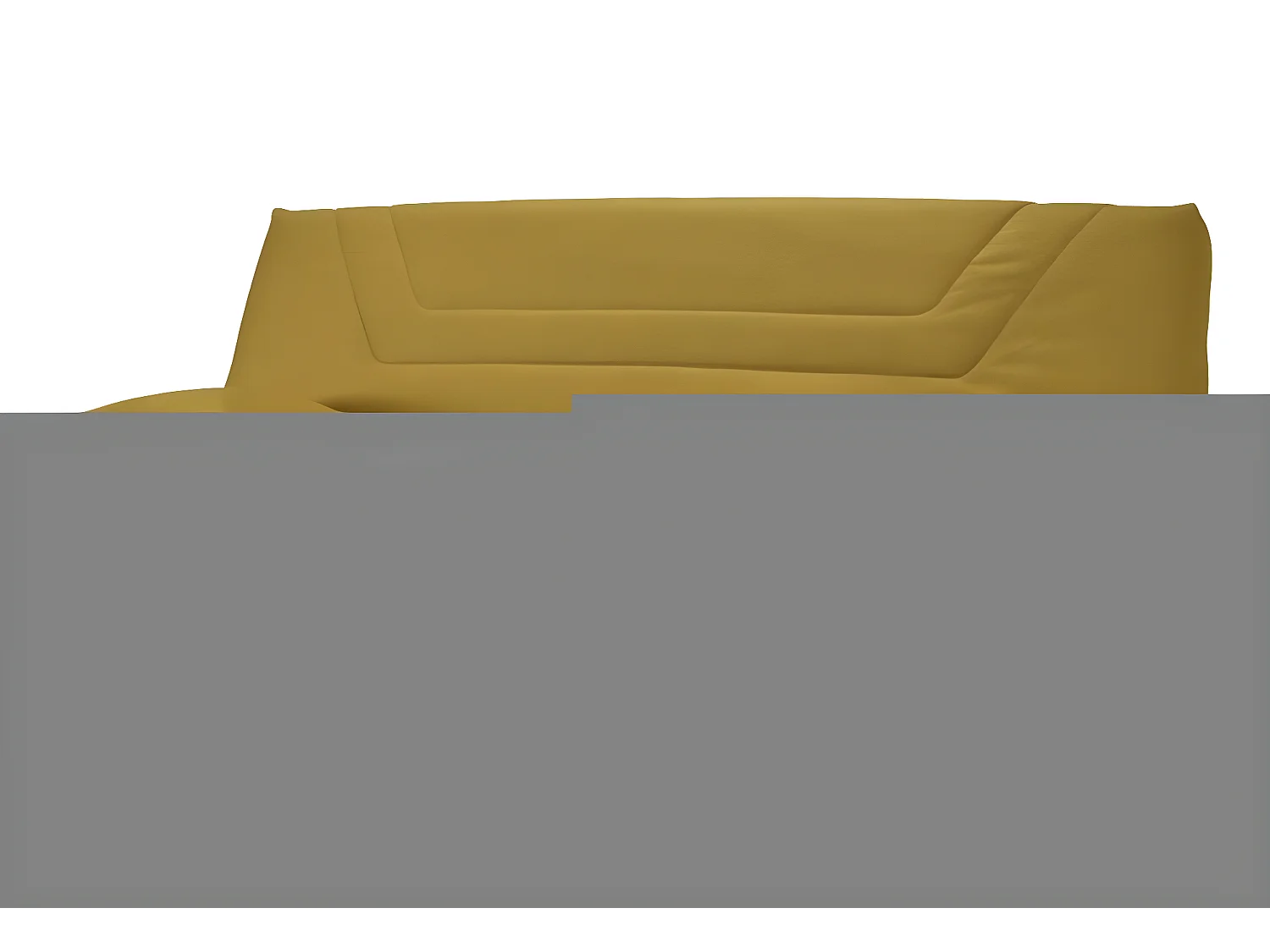Canapé clic clac tissu avec rangement matelas Bultex 20cm Sabor 193cm-Couleur Jaune curry