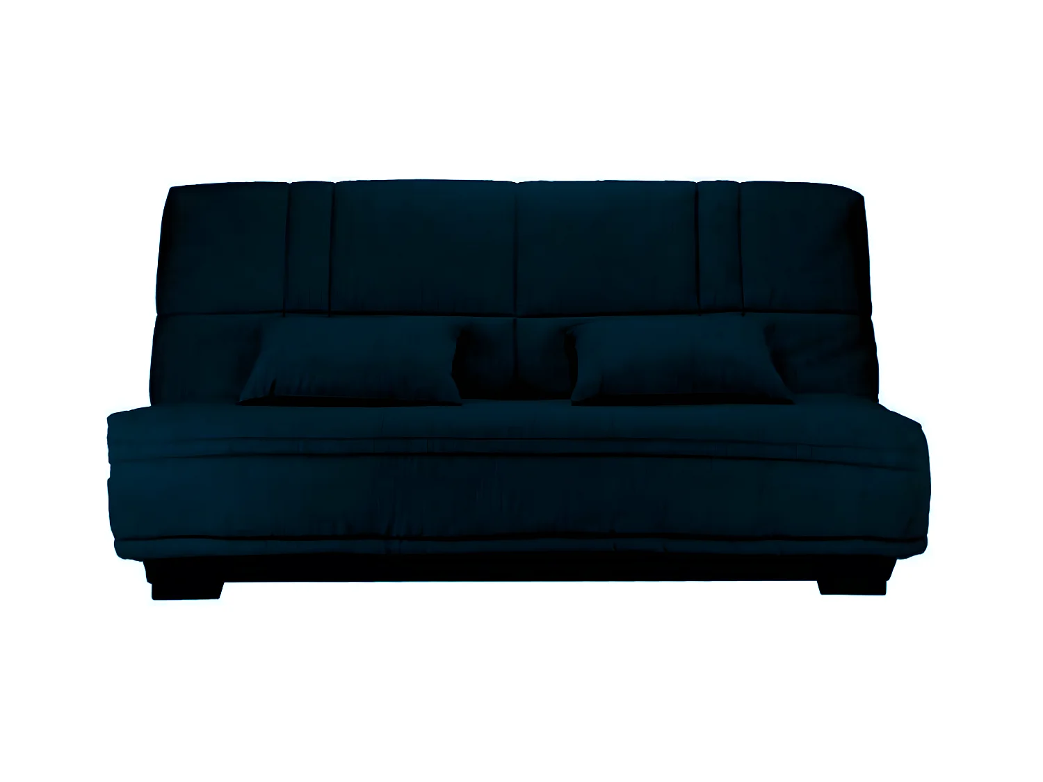 Canapé clic clac tissu avec rangement matelas Starlux 17cm Minel 207cm-Couleur Bleu foncé