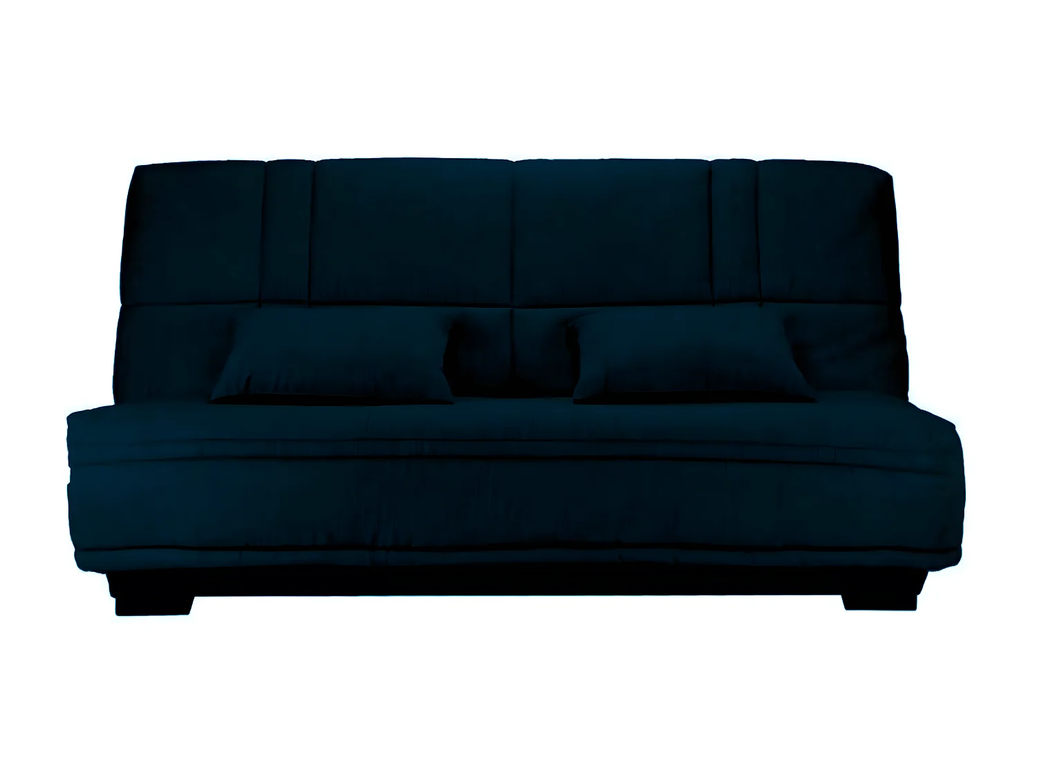 Canapé clic clac tissu avec rangement matelas Starlux 17cm Minel 207cm-Couleur Bleu foncé