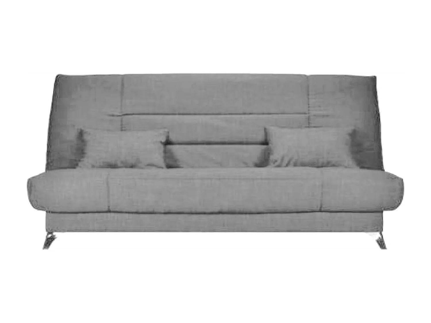 Banquette Clic-clac tissu 130x190 matelas Starflex 13cm avec rangement Kalix-Couleur Gris Souris