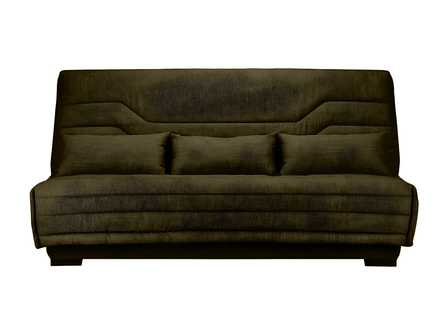 Canapé Clic Clac nouveau tissu avec coffre matelas Bultex 15cm Bianca 140x200-Couleur Marron clair