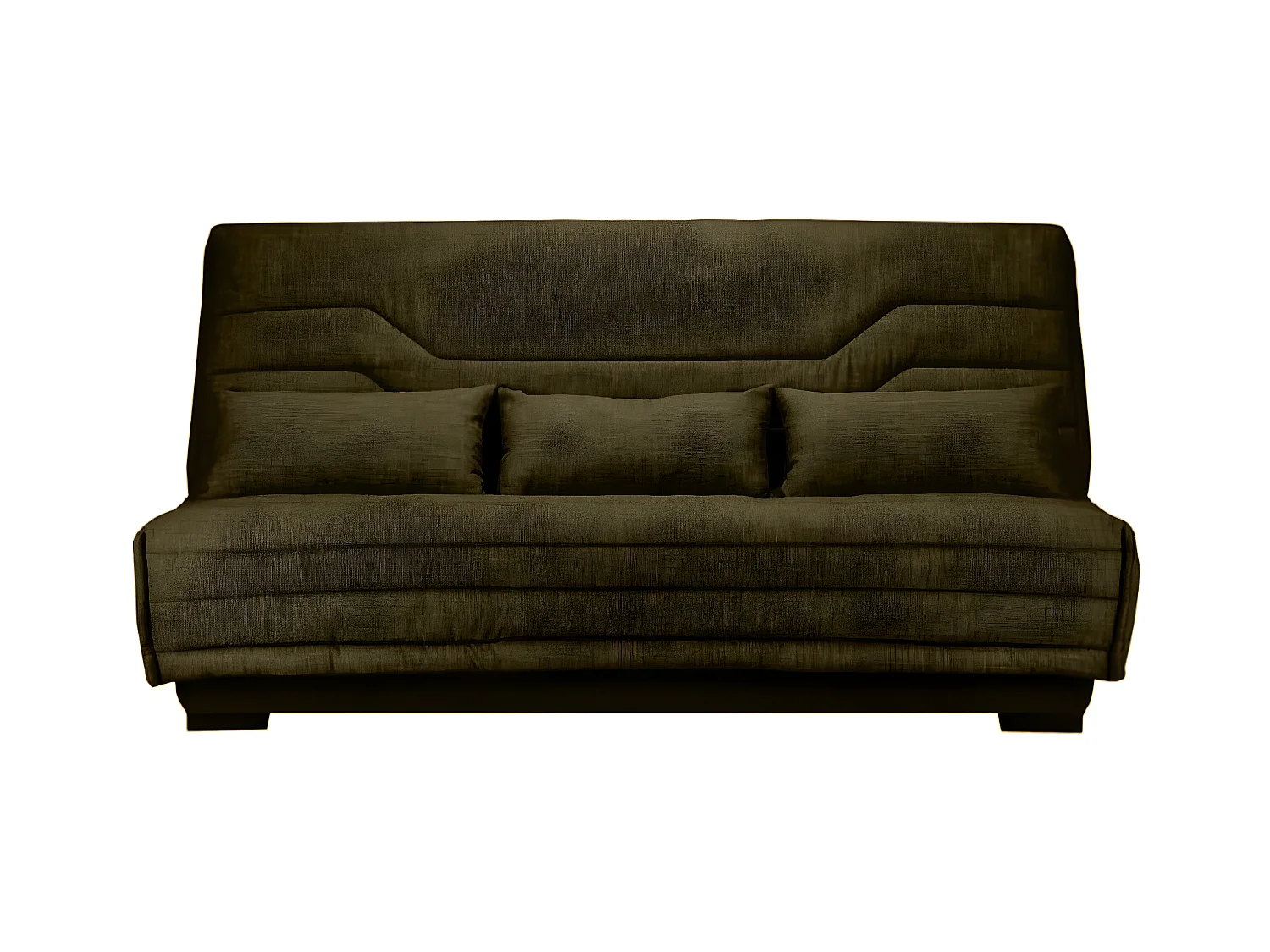 Canapé Clic Clac nouveau tissu avec coffre matelas Bultex 15cm Bianca 140x200-Couleur Marron clair