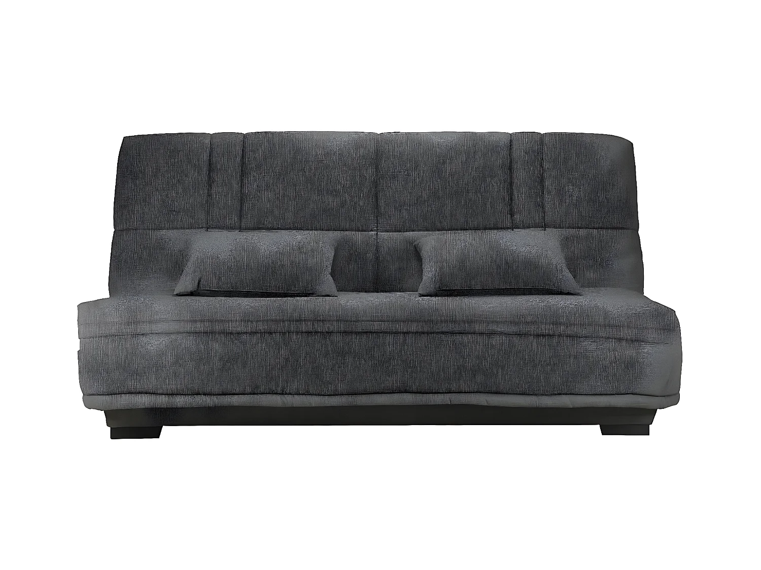 Canapé clic clac tissu avec rangement matelas Starlux 17cm Minel 207cm-Couleur Gris