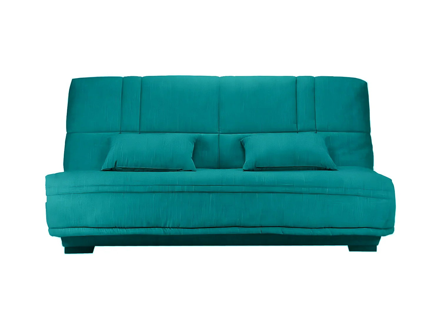 Canapé clic clac tissu avec rangement matelas Starlux 17cm Minel 207cm-Couleur Bleu cyan