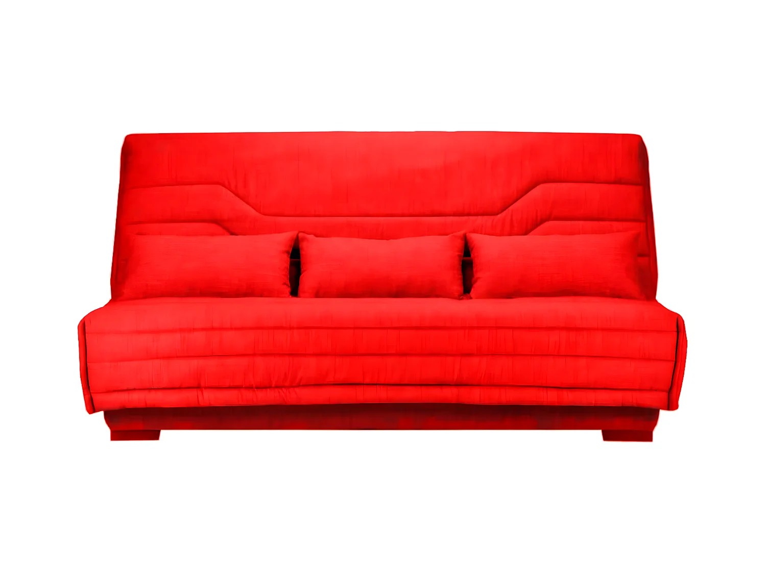 Canapé Clic Clac nouveau tissu avec coffre matelas Bultex 15cm Bianca 140x200-Couleur Rouge
