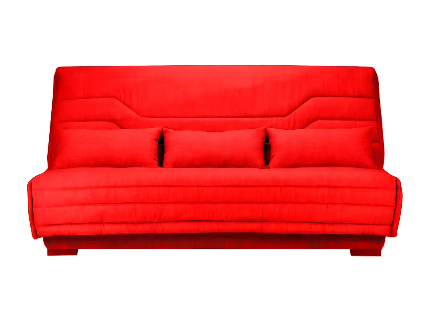 Canapé Clic Clac nouveau tissu avec coffre matelas Bultex 15cm Bianca 140x200-Couleur Rouge