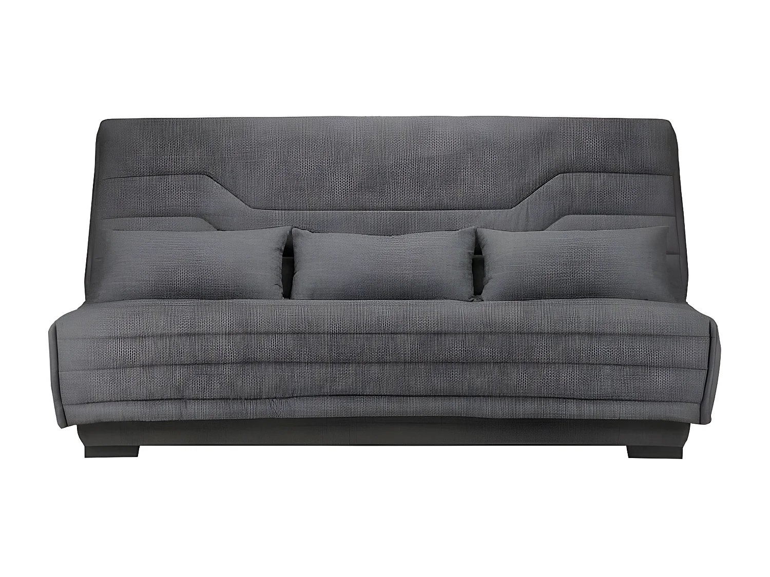 Canapé Clic Clac nouveau tissu avec coffre matelas Bultex 15cm Bianca 140x200-Couleur Bleu nuit