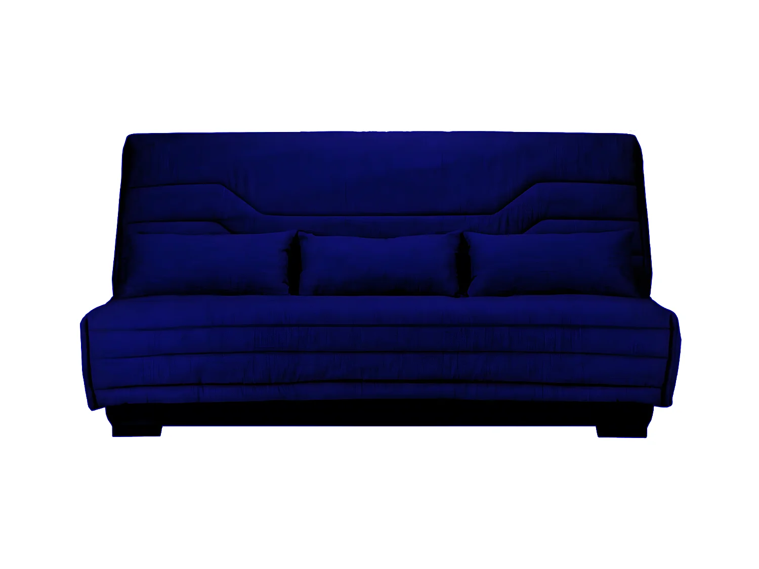 Canapé Clic Clac nouveau tissu avec coffre matelas Bultex 15cm Bianca 140x200-Couleur Bleu nuit