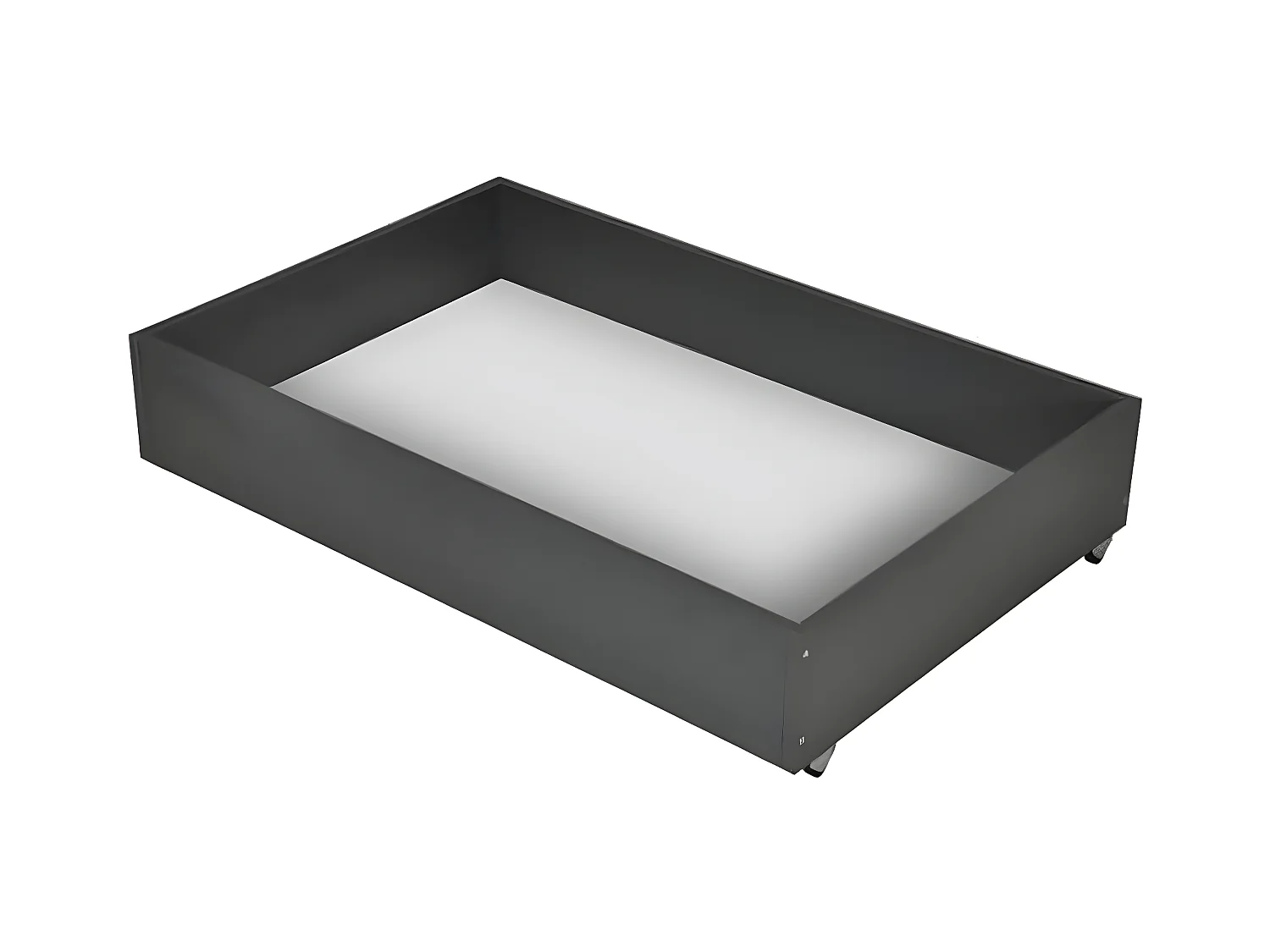 Banquette clic clac tissu 130x190 matelas Starbed 13cm avec coffre de rangement Raka-Couleur Noir