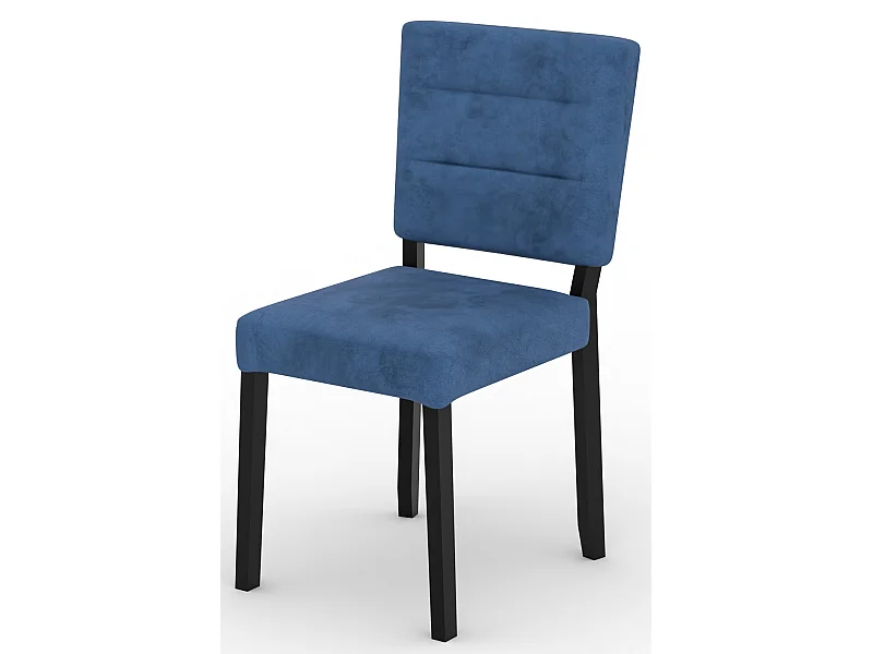 Chaise moderne en bois noir et tissu au choix Kloba-Tissu 27110