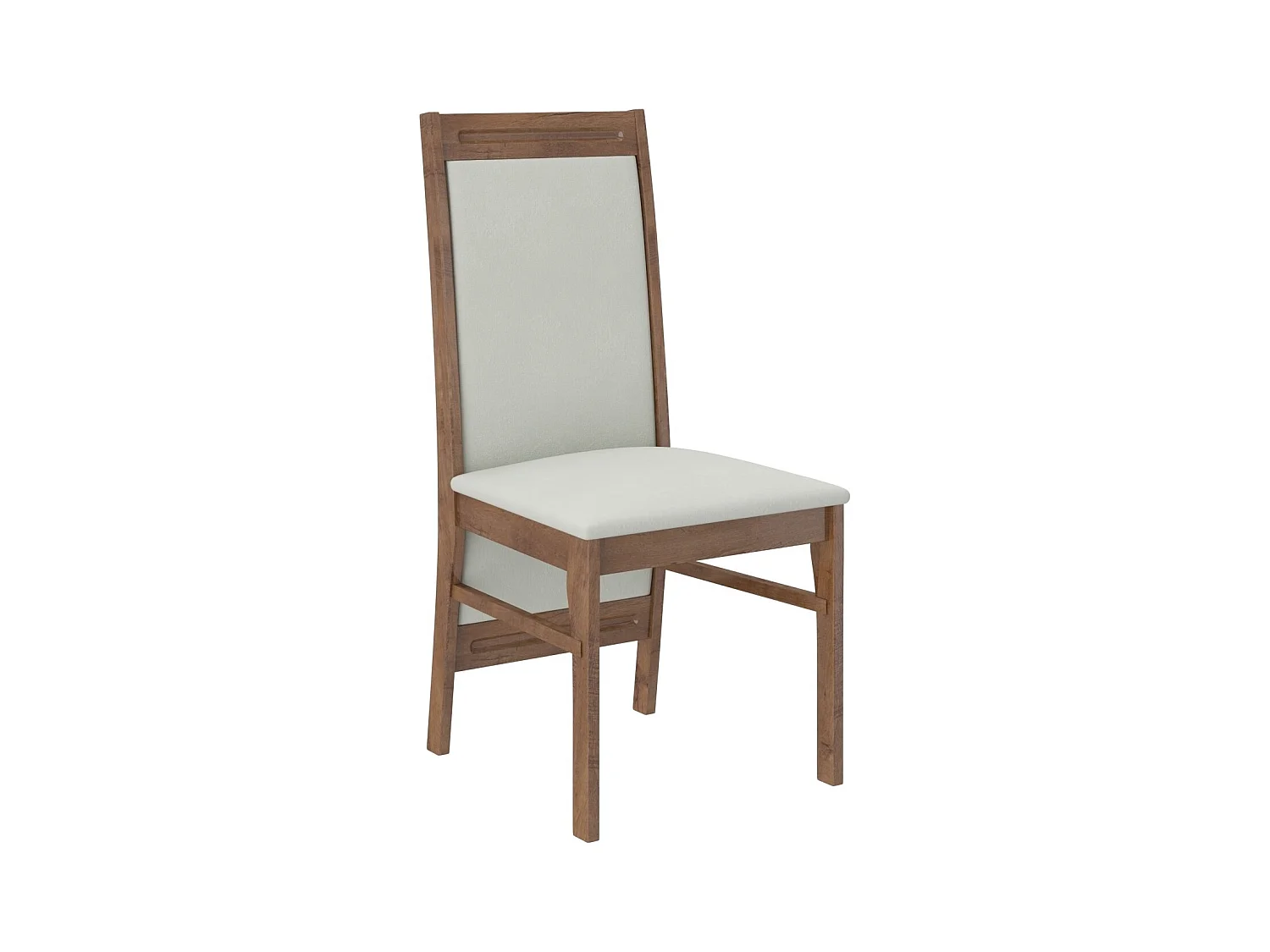 Chaise en bois marron et tissu Komba-Tissu 27130