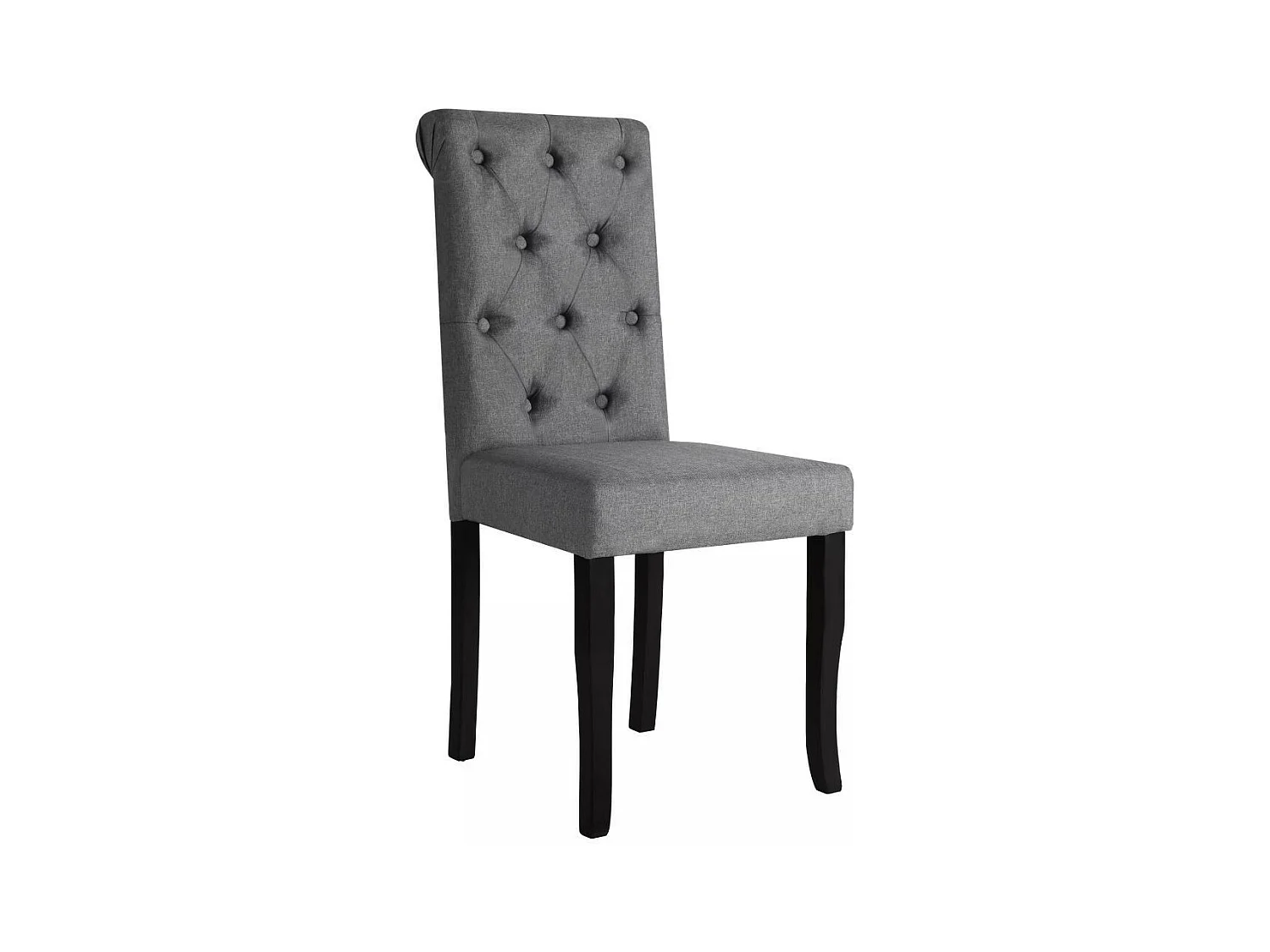 Eetkamerstoelen 6 st stof donkergrijs
