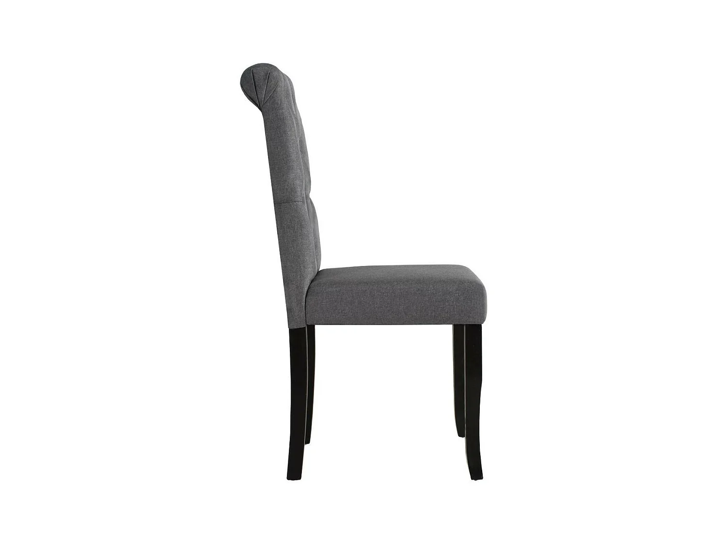 Eetkamerstoelen 6 st stof donkergrijs