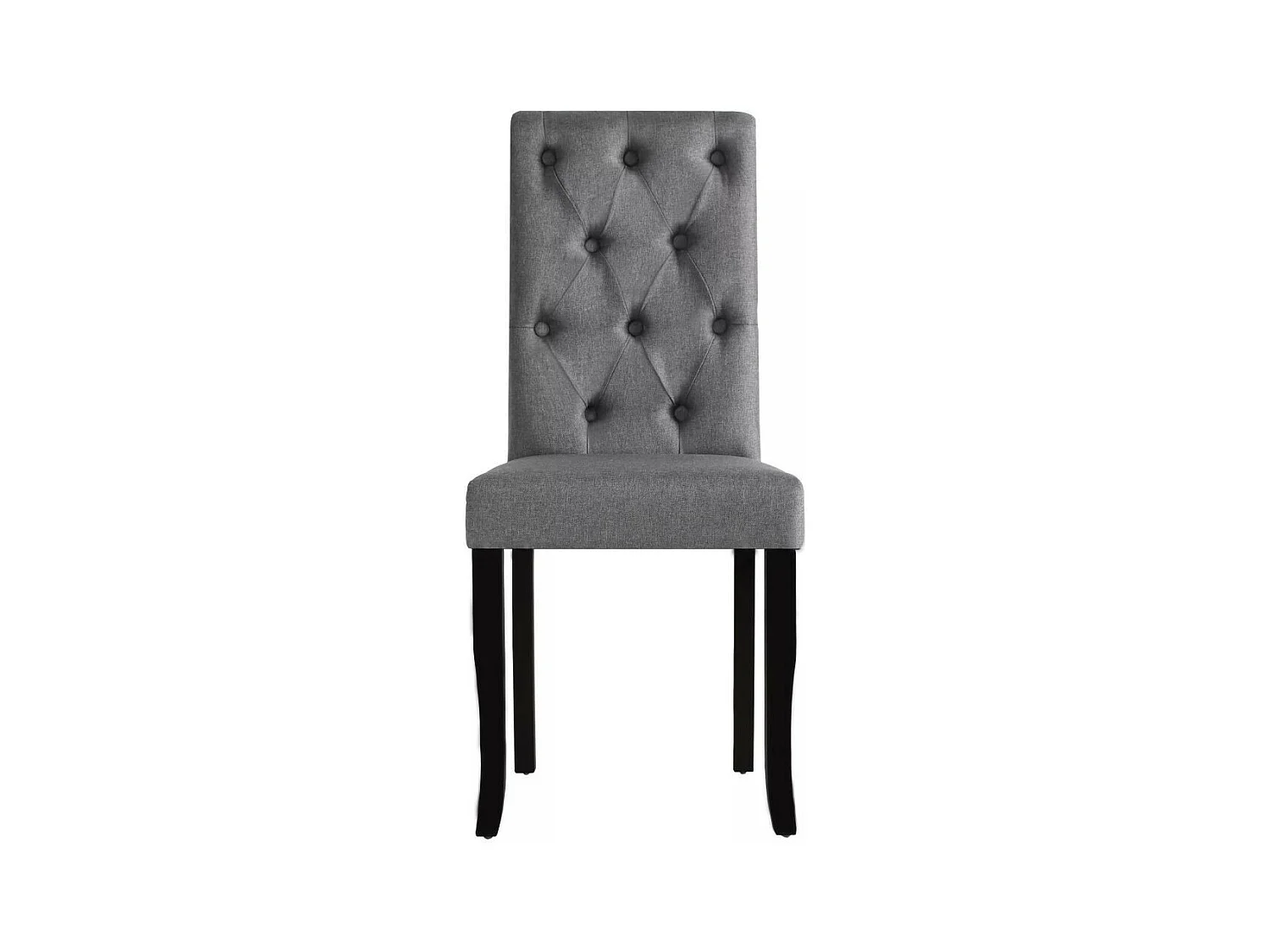 Eetkamerstoelen 6 st stof donkergrijs
