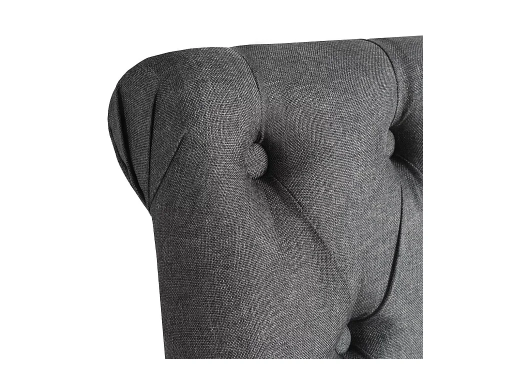Eetkamerstoelen 6 st stof donkergrijs